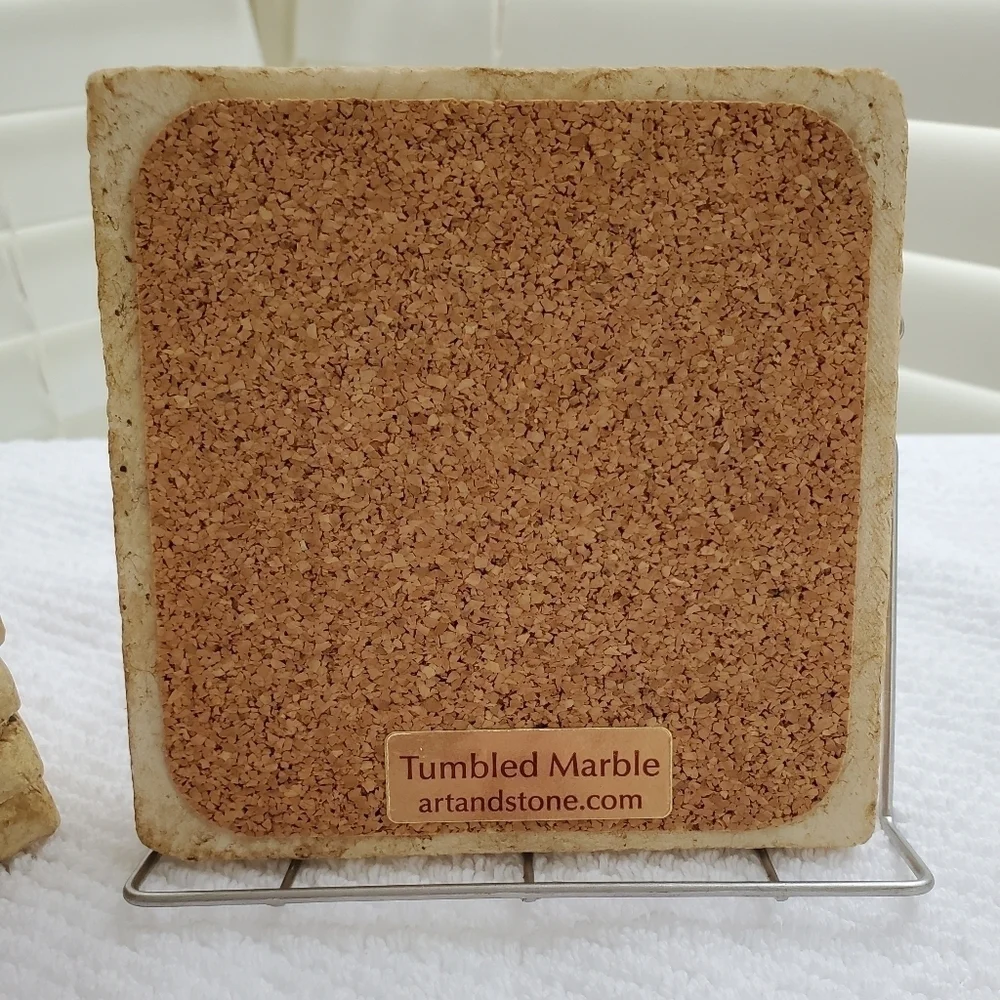 SET of 6 Pinehurst Number #2 2005 US Open Tumbled Marble Coasters